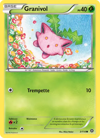 Image de la carte Pokemon Granivol 3/114