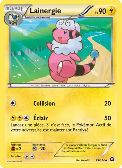 Image de la carte Pokemon Lainergie 39/114