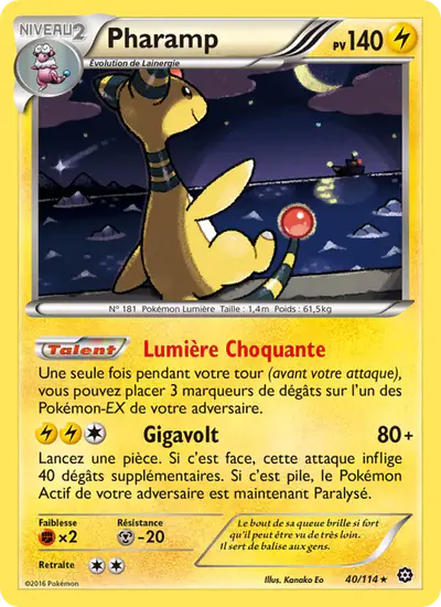 Image de la carte Pokemon Pharamp 40/114