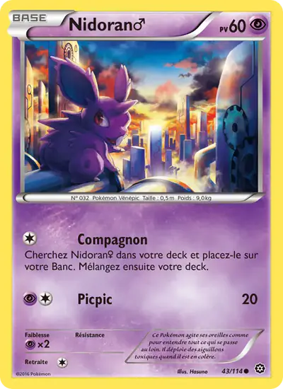 Image de la carte Pokemon Nidoran ♂ 43/114