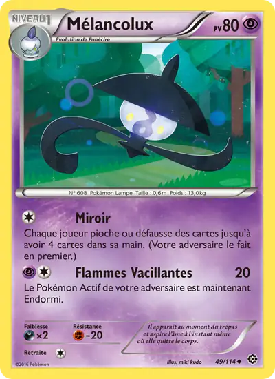Image de la carte Pokemon Mélancolux 49/114