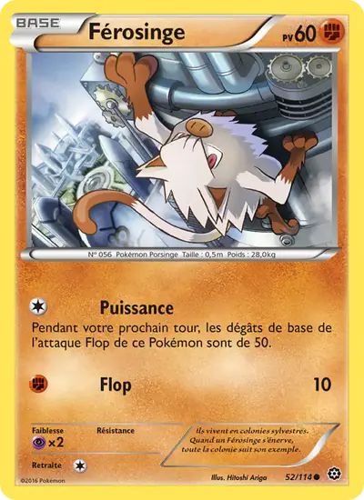 Image de la carte Pokemon Férosinge 52/114
