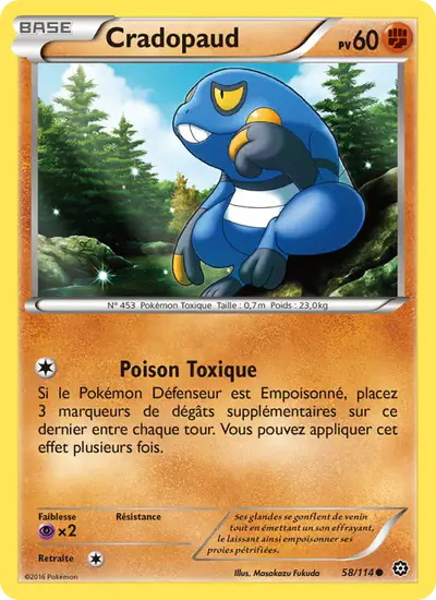 Image de la carte Pokemon Cradopaud 58/114