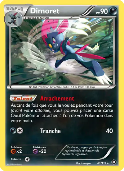 Image de la carte Pokemon Dimoret 61/114