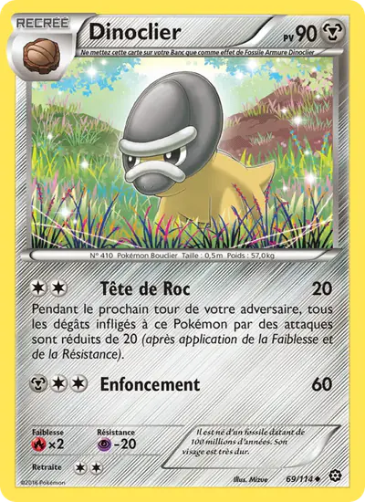 Image de la carte Pokemon Dinoclier 69/114