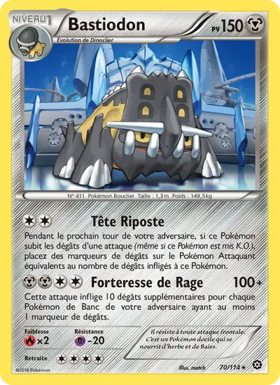 Image de la carte Pokemon Bastiodon 70/114