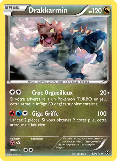 Image de la carte Pokemon Drakkarmin 83/114
