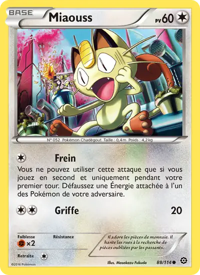 Image de la carte Pokemon Miaouss 88/114