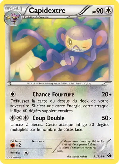 Image de la carte Pokemon Capidextre 91/114