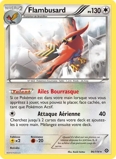 Image de la carte Pokemon Flambusard 96/114