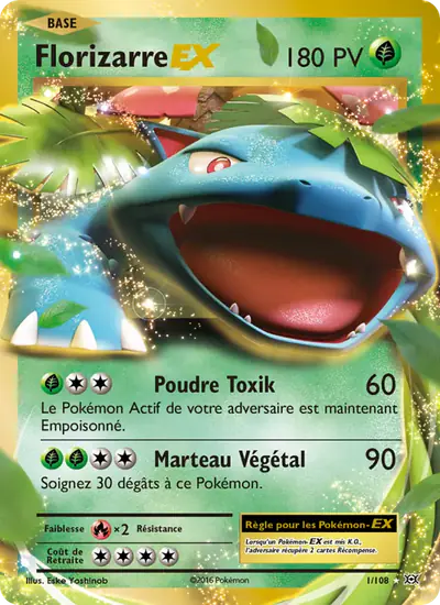 Image de la carte Pokemon Florizarre EX 1/108