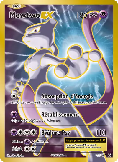 Image de la carte Pokemon Mewtwo EX 103/108