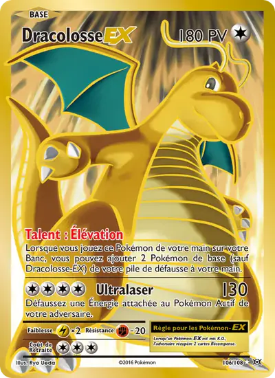Image de la carte Pokemon Dracolosse EX 106/108