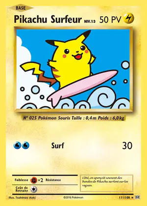 Pikachu Surfeur 111/108