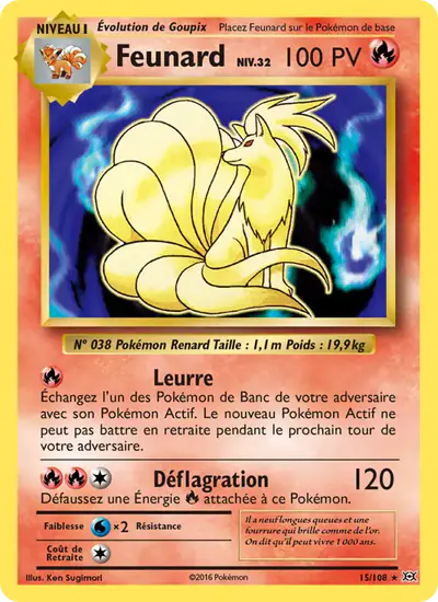 Image de la carte Pokemon Feunard 15/108