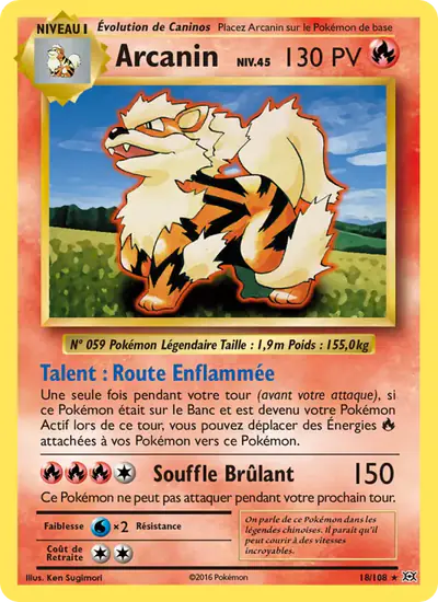 Image de la carte Pokemon Arcanin 18/108
