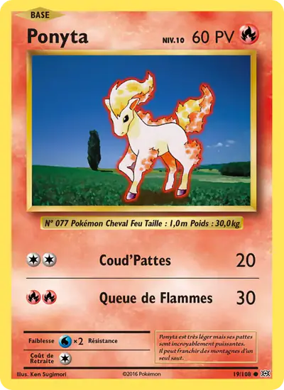 Image de la carte Pokemon Ponyta 19/108