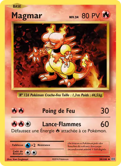 Image de la carte Pokemon Magmar 20/108