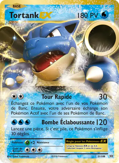 Image de la carte Pokemon Tortank EX 21/108
