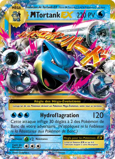 Image de la carte Pokemon M Tortank EX 22/108