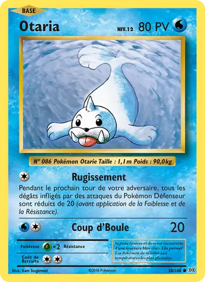 Image de la carte Pokemon Otaria 28/108