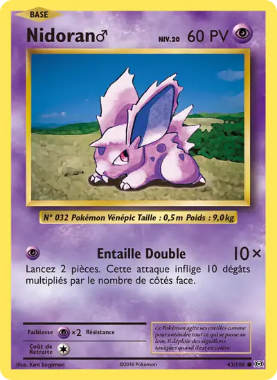 Image de la carte Pokemon Nidoran ♂ 43/108