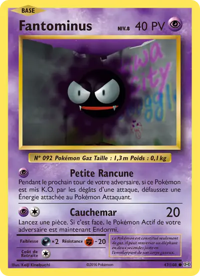 Image de la carte Pokemon Fantominus 47/108