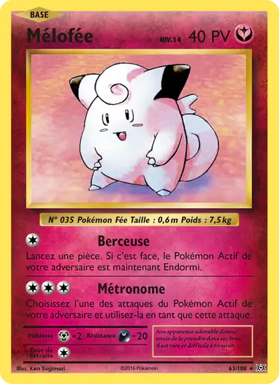 Image de la carte Pokemon Mélofée 63/108