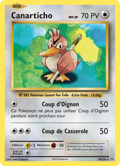 Image de la carte Pokemon Canarticho 68/108
