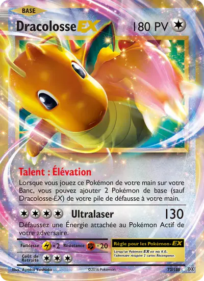 Image de la carte Pokemon Dracolosse EX 72/108