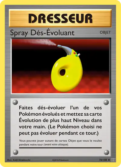 Image de la carte Pokemon Spray Dés-Évoluant 76/108