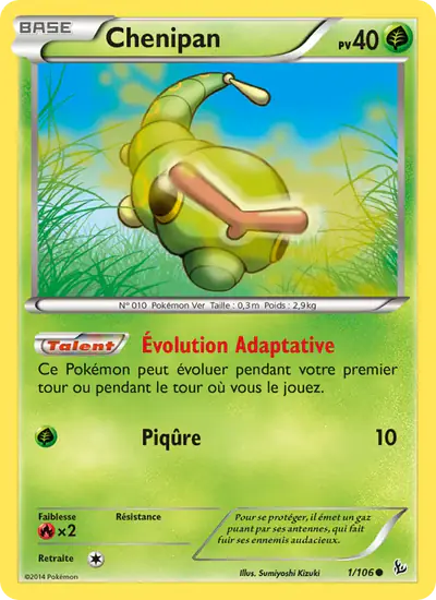 Image de la carte Pokemon Chenipan 1/106