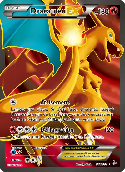 Image de la carte Pokemon Dracaufeu EX 100/106