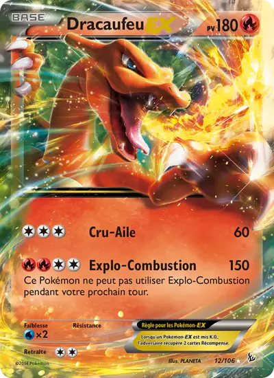 Image de la carte Pokemon Dracaufeu EX 12/106