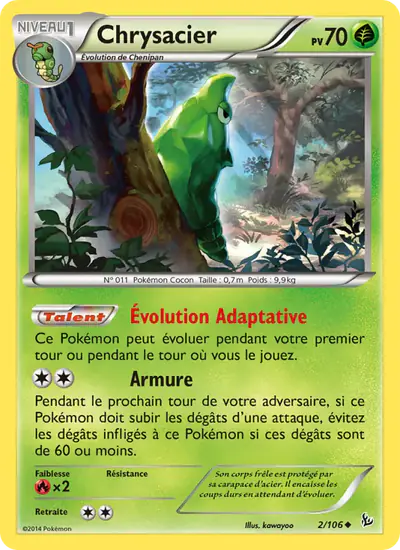 Image de la carte Pokemon Chrysacier 2/106