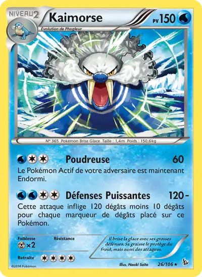 Image de la carte Pokemon Kaimorse 26/106