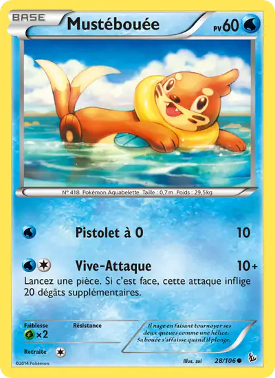 Image de la carte Pokemon Mustébouée 28/106