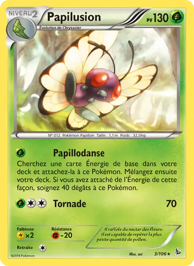 Image de la carte Pokemon Papilusion 3/106