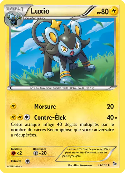 Image de la carte Pokemon Luxio 33/106