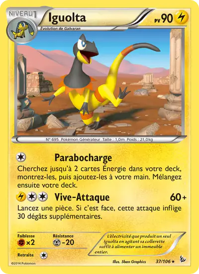 Image de la carte Pokemon Iguolta 37/106