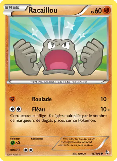 Image de la carte Pokemon Racaillou 45/106