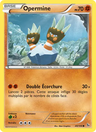 Image de la carte Pokemon Opermine 48/106