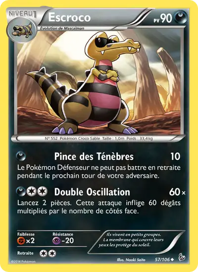 Image de la carte Pokemon Escroco 57/106