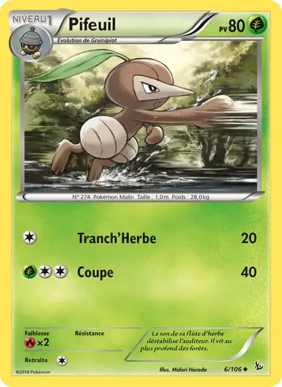 Image de la carte Pokemon Pifeuil 6/106