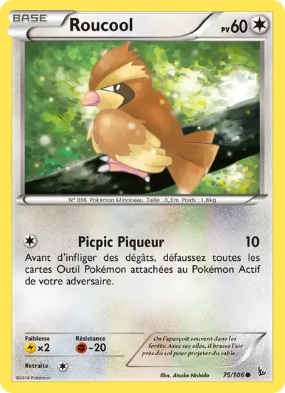 Image de la carte Pokemon Roucool 75/106