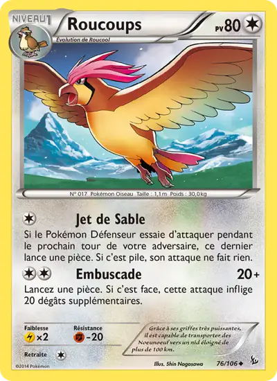 Image de la carte Pokemon Roucoups 76/106