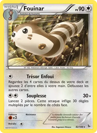 Image de la carte Pokemon Fouinar 82/106