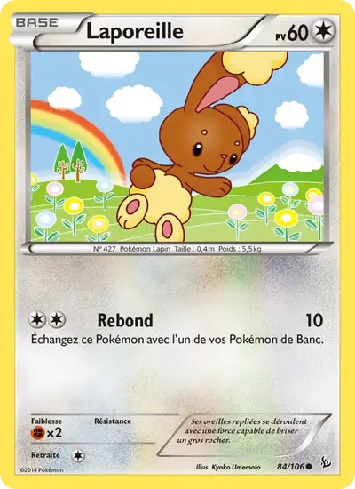 Image de la carte Pokemon Laporeille 84/106