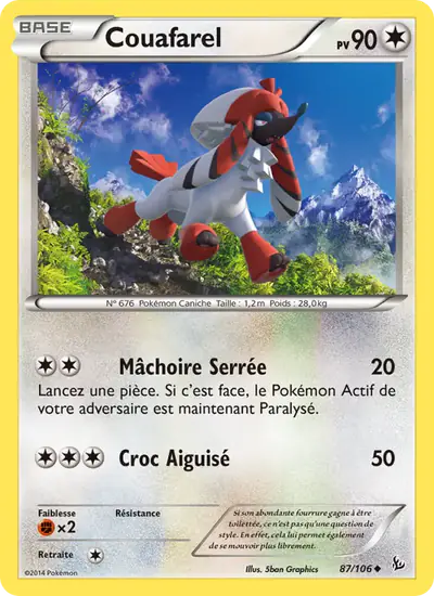 Image de la carte Pokemon Couafarel 87/106