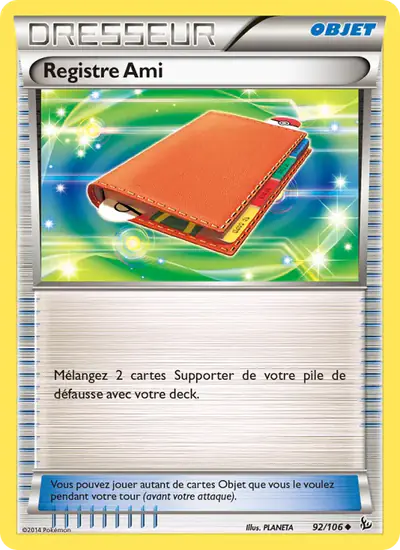 Image de la carte Pokemon Registre Ami 92/106